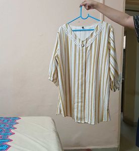 Striped V-Neck Top