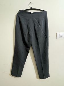 Gray Cropped Trousers