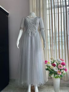 Grey Fully Sequined Gown