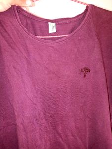 Maroon Palm Tree Graphic Tee