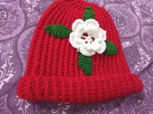 Red Crochet cap