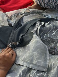 Grey Floral Saree