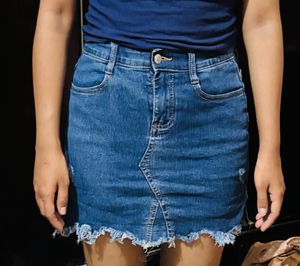 Denim Skort