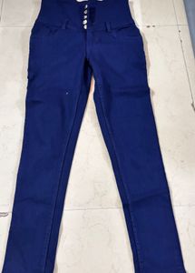 High Waist Blue Jeans