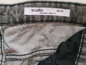 Gray Wash Denim Jeans