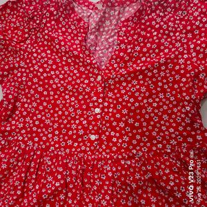 Red Floral Dress