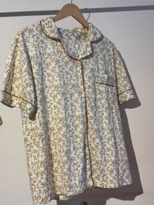 Floral Print Pajama Top