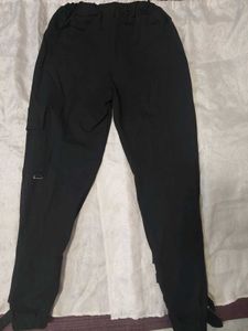 Black Cargo Joggers