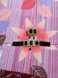 Black Stone Choker & Earring Set