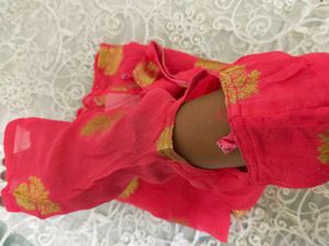 Pink &amp; Gold Print Kurta
