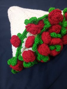 Handmade Crochet Rose Bouquet Blanket