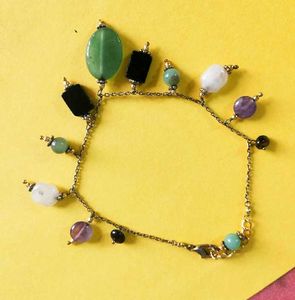 Vintage Gemstone Charm Bracelet