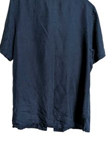 Classic Navy Button-Up Top