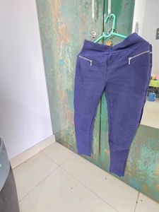 Office wear stylish leggings with zip