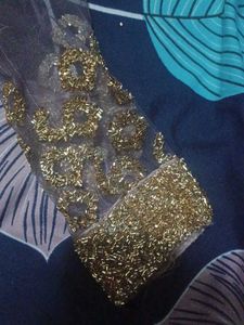 lehenga with small pipes like beads.