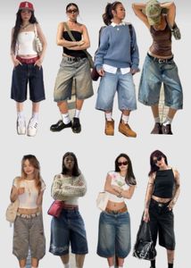 Baggy Denim  Jorts  Shorts