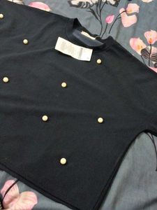 Black Pearl Embellished Top