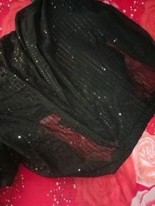 Black Sequence Saree With Blouse