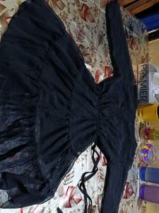 Black Sheer Ruffle Dress. size... s