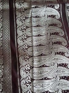 Elegant Brown &amp; Silver Dupatta