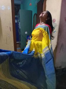 Blue &amp; Yellow Saree