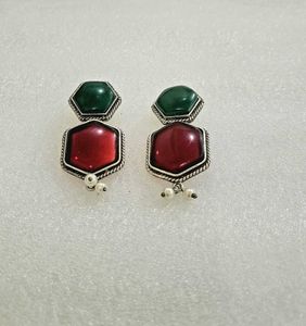 Attractive Ethenic Gemstone Dangle Earrings