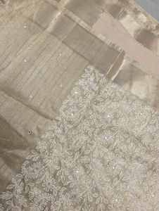 Dhakai Kora Silk Embroidered Saree