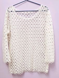 Net White Stylish Shrug