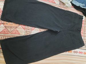 wide leg black jeans