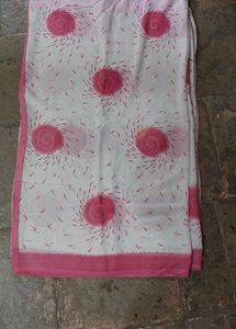 Pink Floral Saree