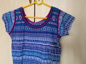 Blue &amp; White Contemporary Kurta