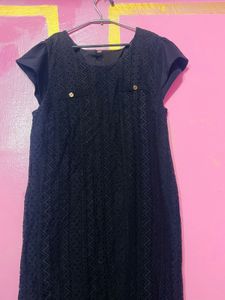 Black Lace Detail Dress