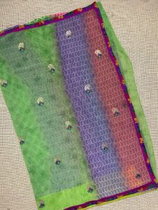 Colorful Embroidered Saree