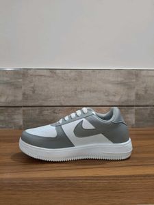 Grey &amp; White Fashion Sneakers
