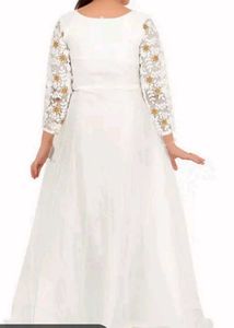 Elegant White &amp; Gold Dress
