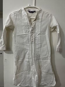 Elegant White Cotton Kurta