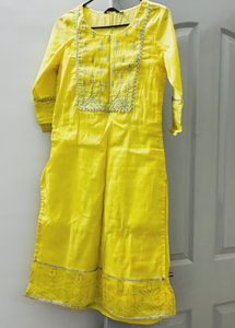 Yellow Embroidered Kurta Set