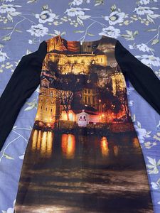 Cityscape Print Dress