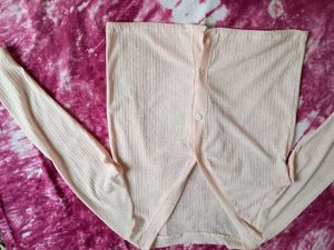 Peach Button-Down Long Sleeve