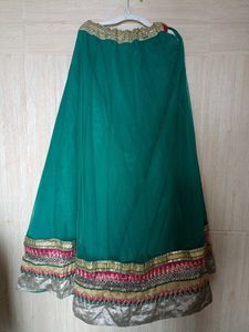 Sea Green Net Lehenga for Women