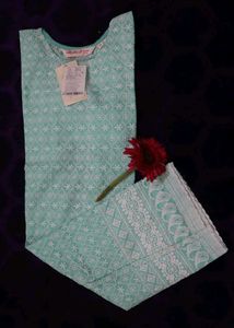 Light Green Embroidered Dress