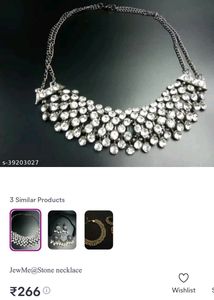 Oxidised Rhinestones Chokar/ Necklace
