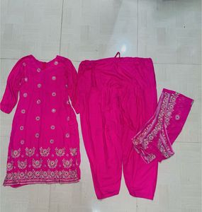 Pink Embroidered Salwar Kameez