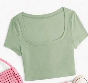 Green Crop Top