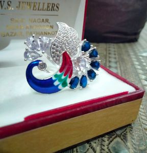 Peacock Silver Ring