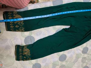 Smart Elephant Printed Green Pant Suit In Xl Size