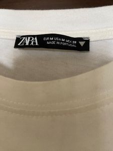 Zara (original)White Embellished Tshirt (M)