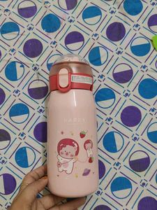 Cute Pink Cartoon Water Bottle