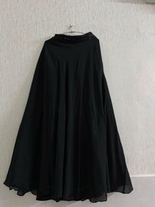 trending black lehenga with top
