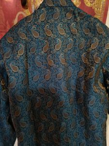 Blue And Gold Kurta